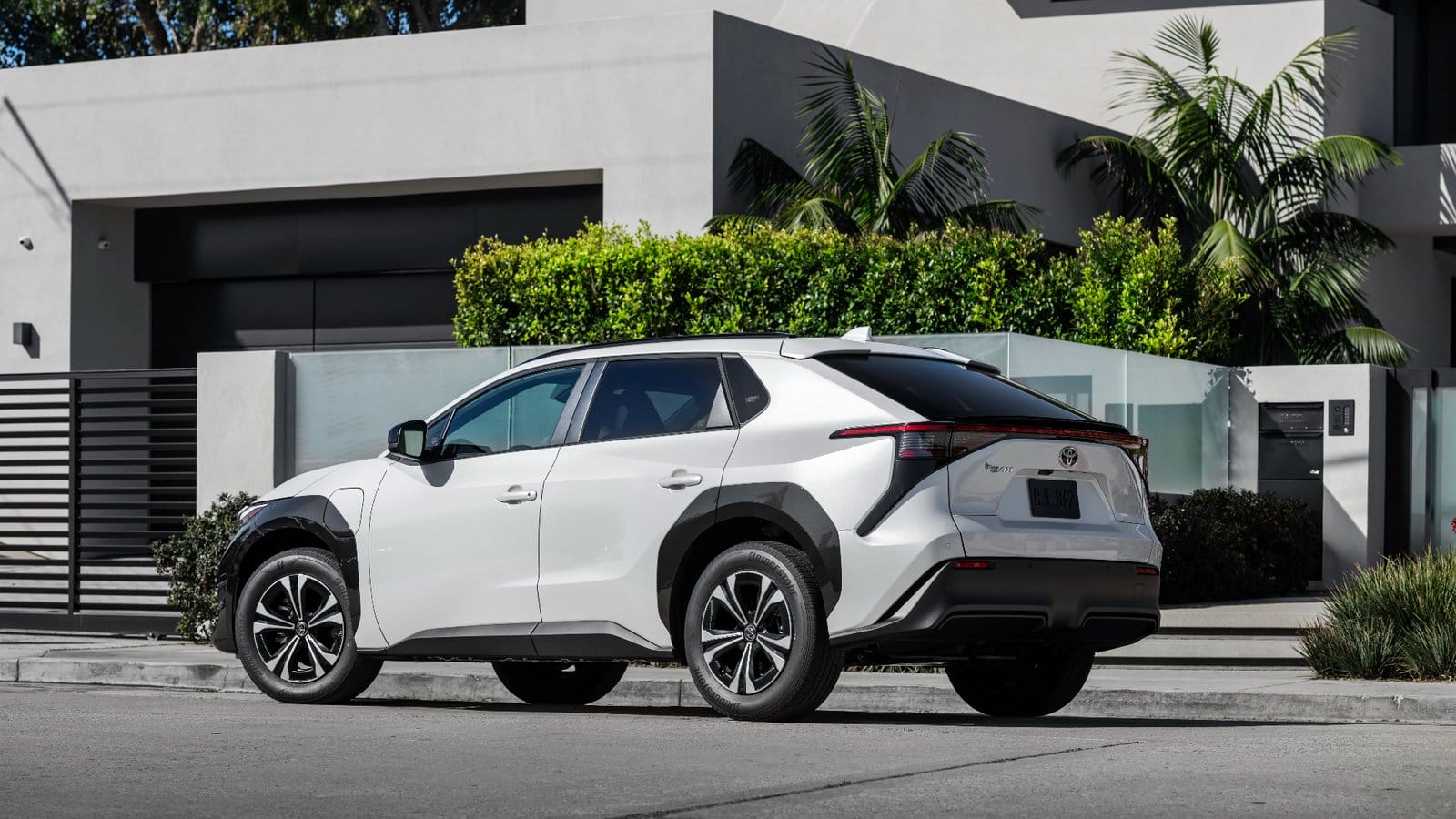 2023 toyota bz4x suburban driveway