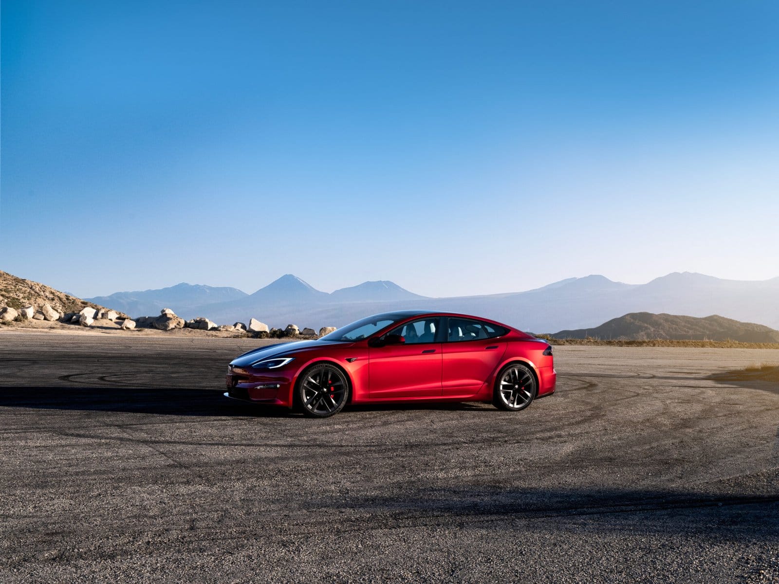 tesla model s electric vehicle mountain view