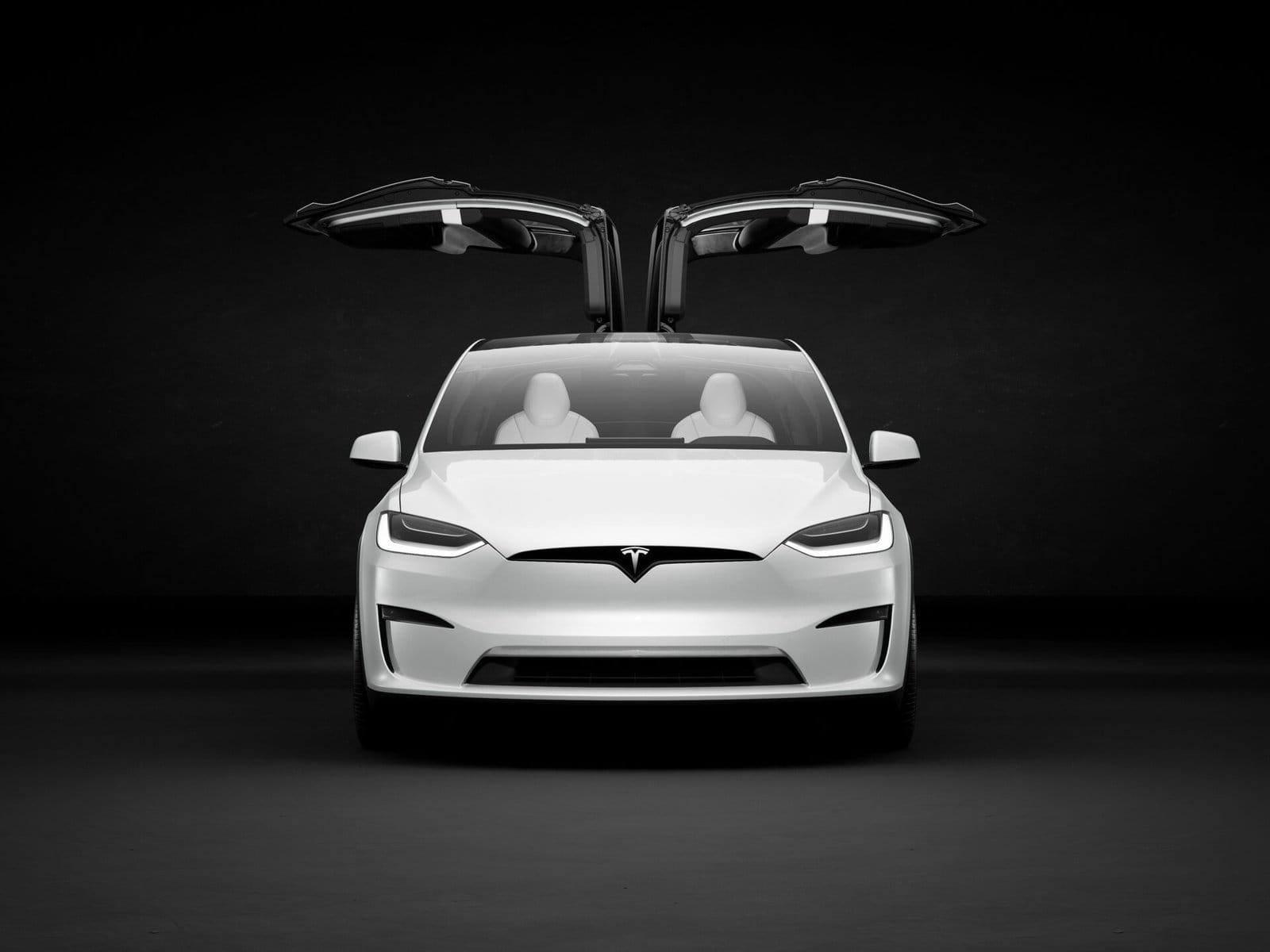 tesla model x electric vehicle front view