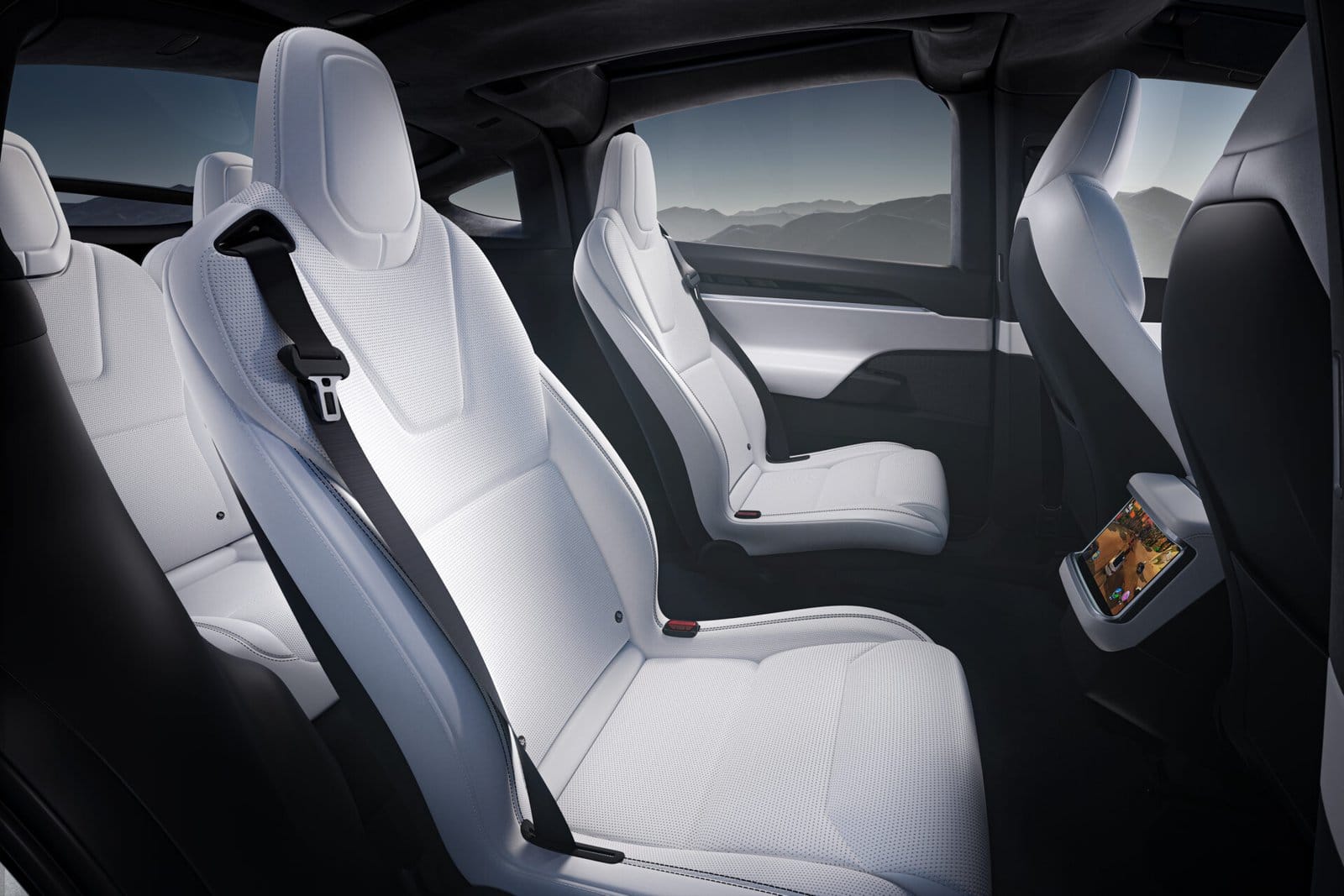 tesla model x electric vehicle interio