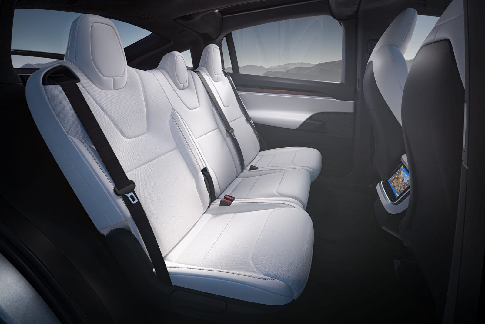 tesla model x electric vehicle rear seats