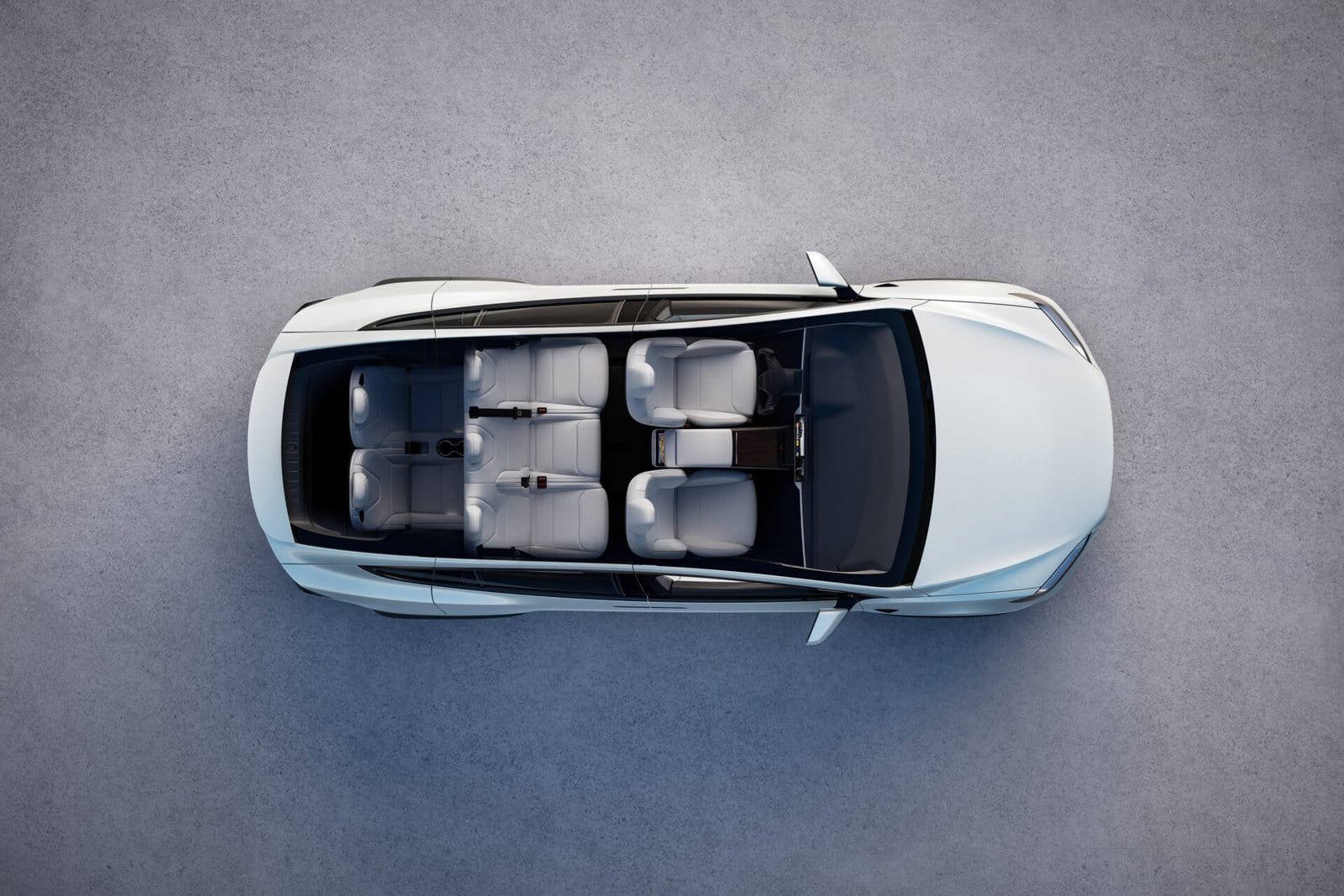 tesla model x electric vehicle top view