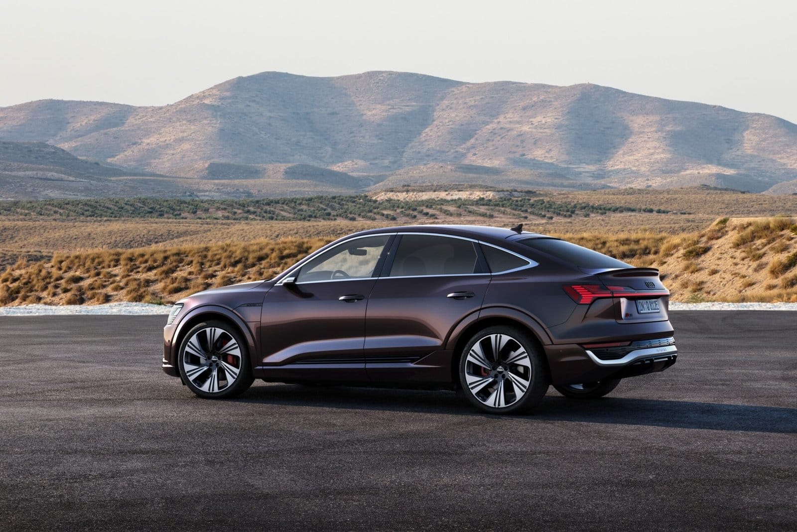 2024 Audi Q8 Sportback e tron Desert Landscape Electric Vehicle