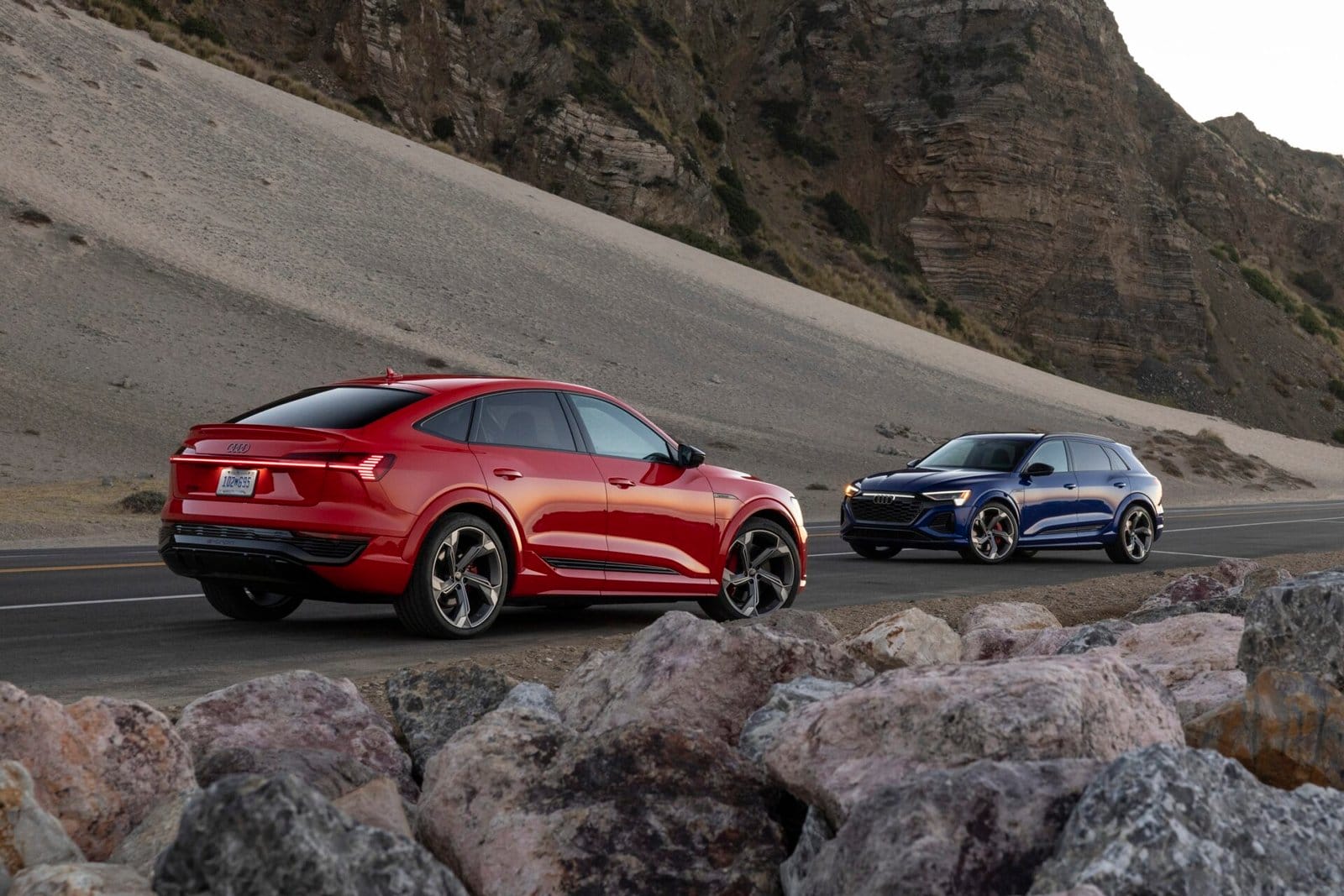 2024 Audi Q8 e tron Duo Mountain Road Electric Vehicle