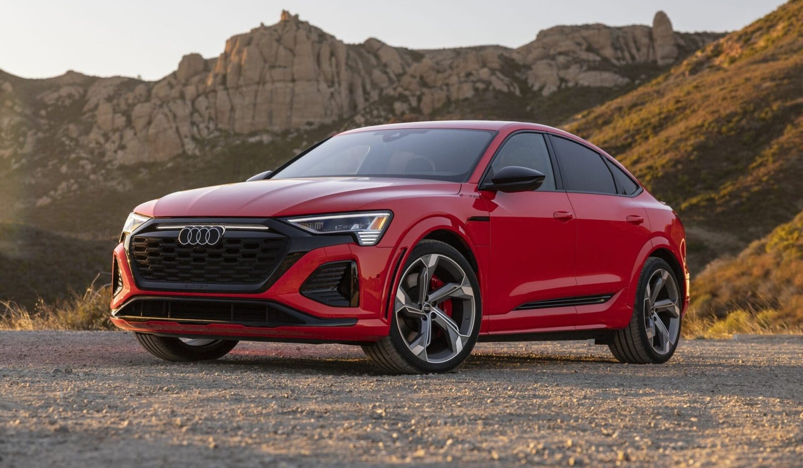 2024 Audi Q8 e tron Red Mountain Scenic Electric Vehicle