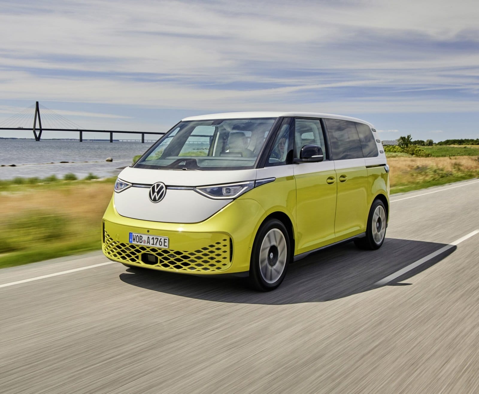 Sunny Yellow Volkswagen ID.BUZZ Electric Vehicle on Tour