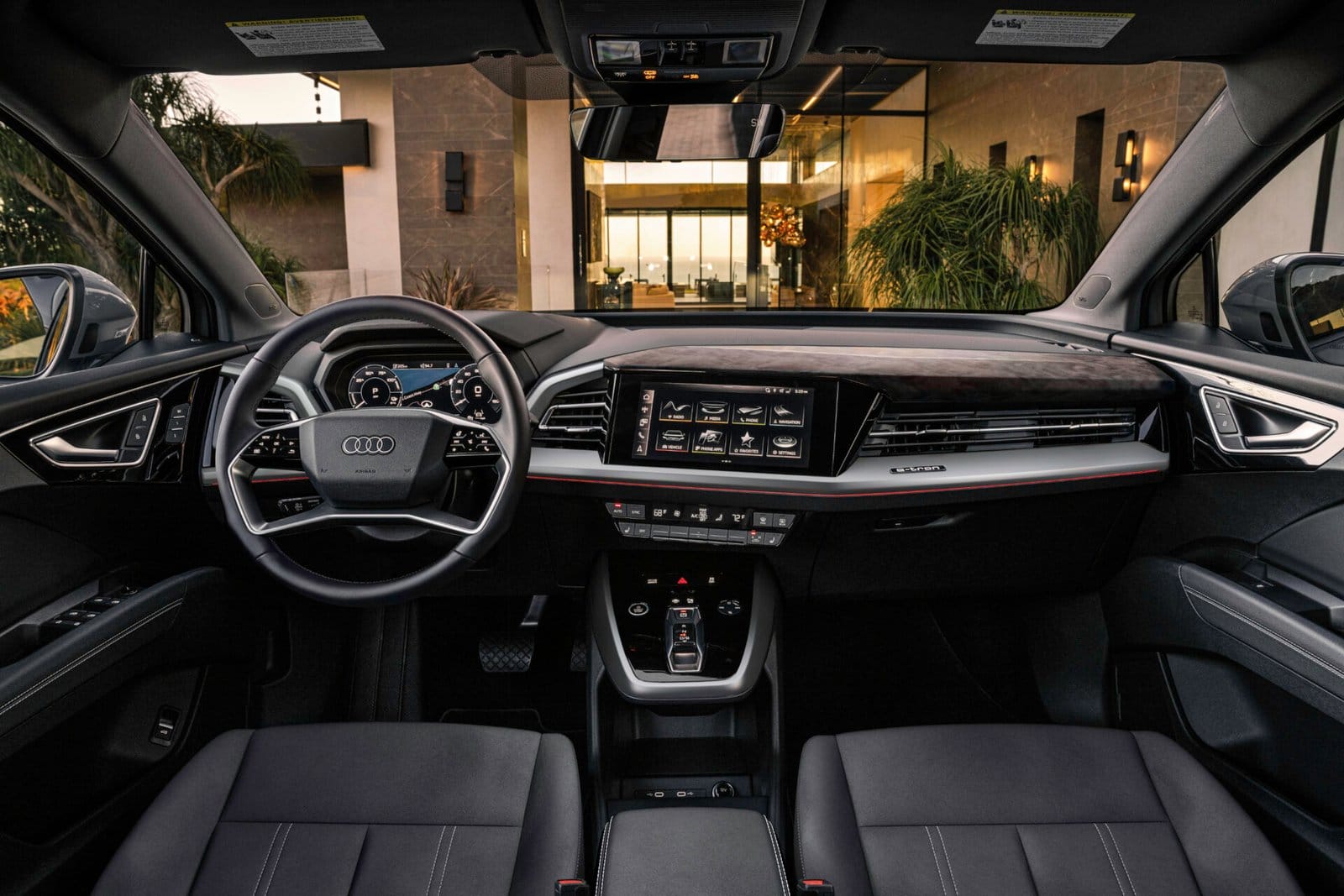 audi q4 etron electric vehicle dashboard