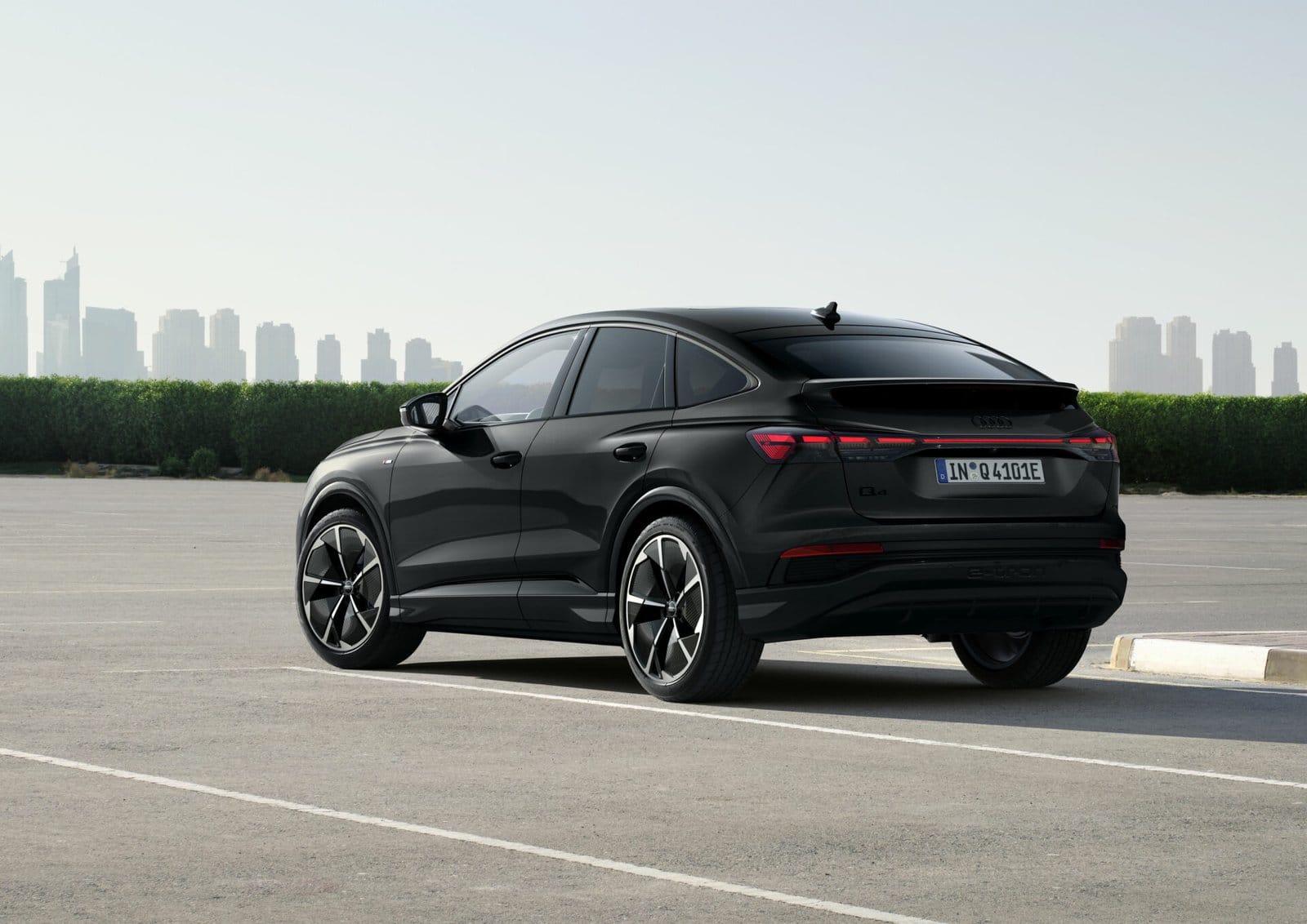audi q4 etron electric vehicle rear urban