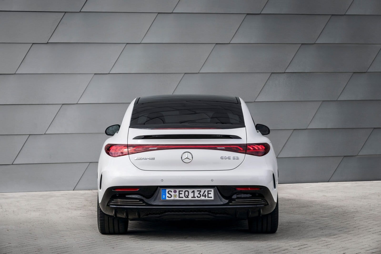 mercedes benz eqe sedan rear view