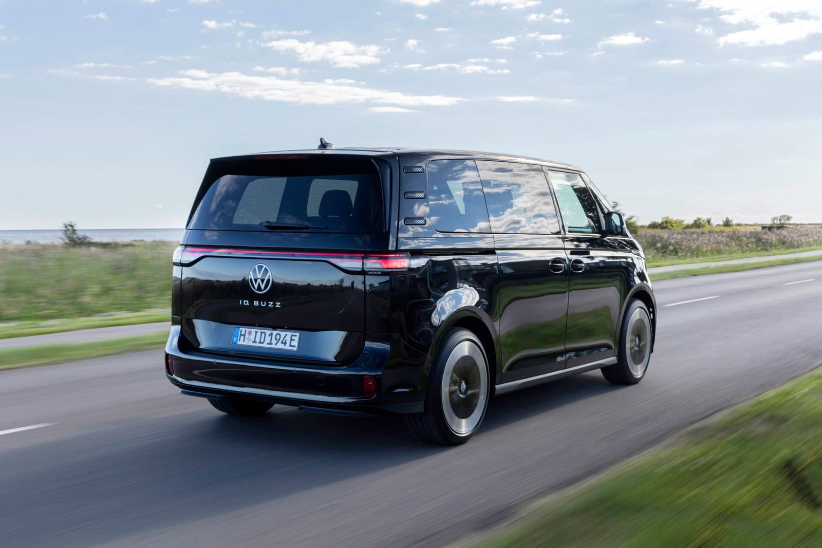 volkswagen id buzz electric vehicle black rear