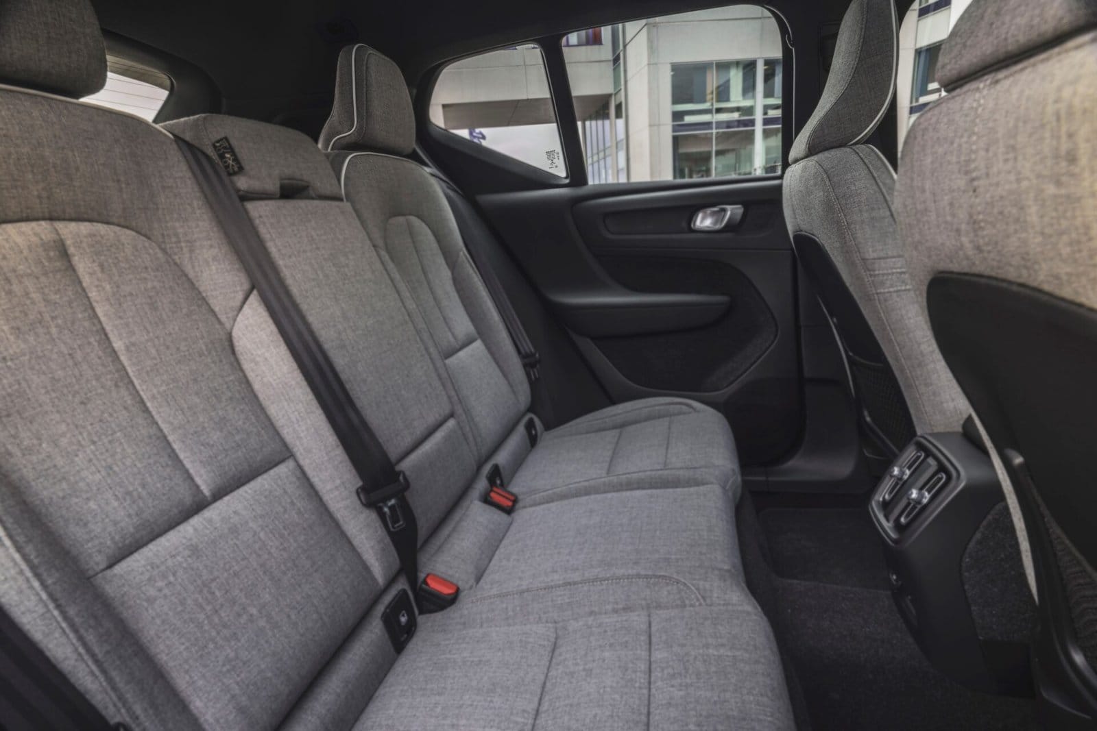 volvo xc40 recharge electric vehicle rear seats
