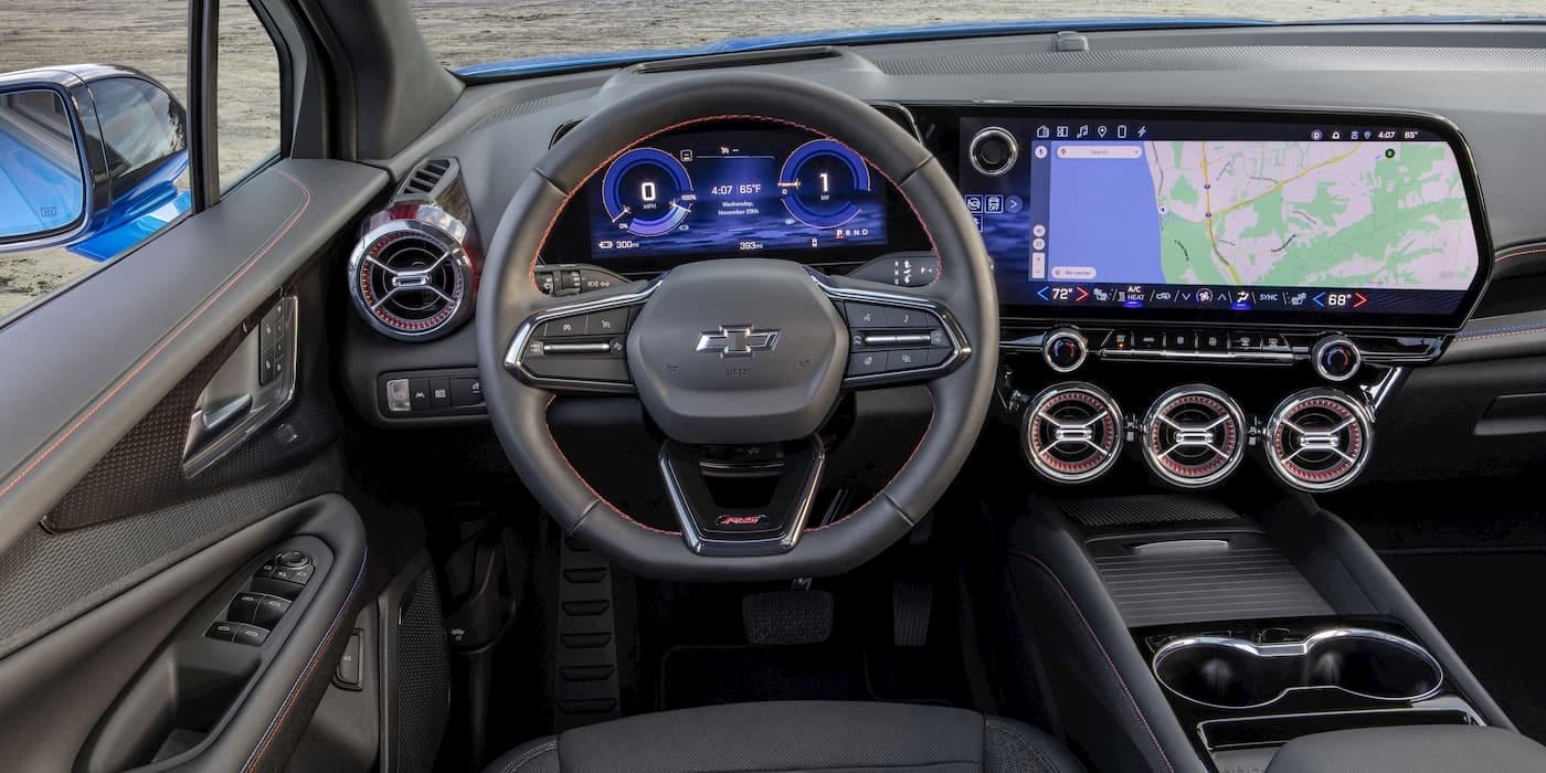 2024 chevrolet blazer ev interior dashboard and steering