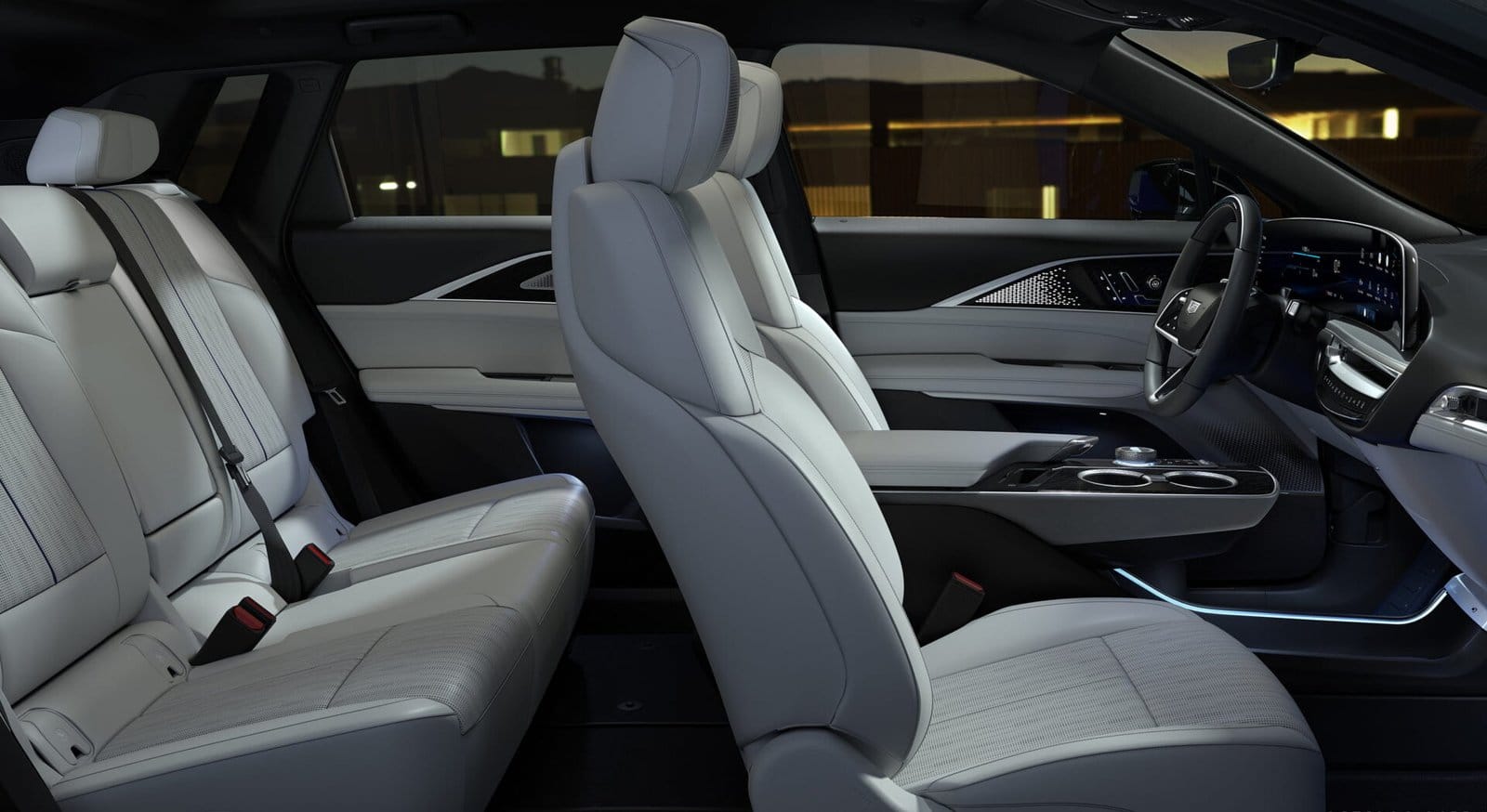 cadillac lyriq electric vehicle luxury interior seating