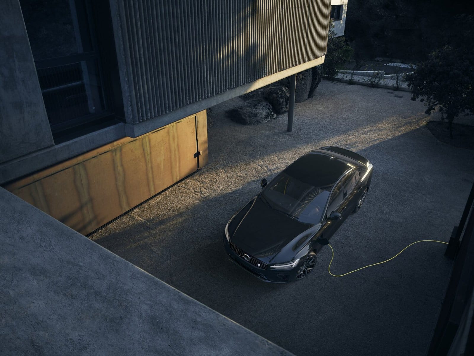 volvo s60 recharge electric vehicle home charging station