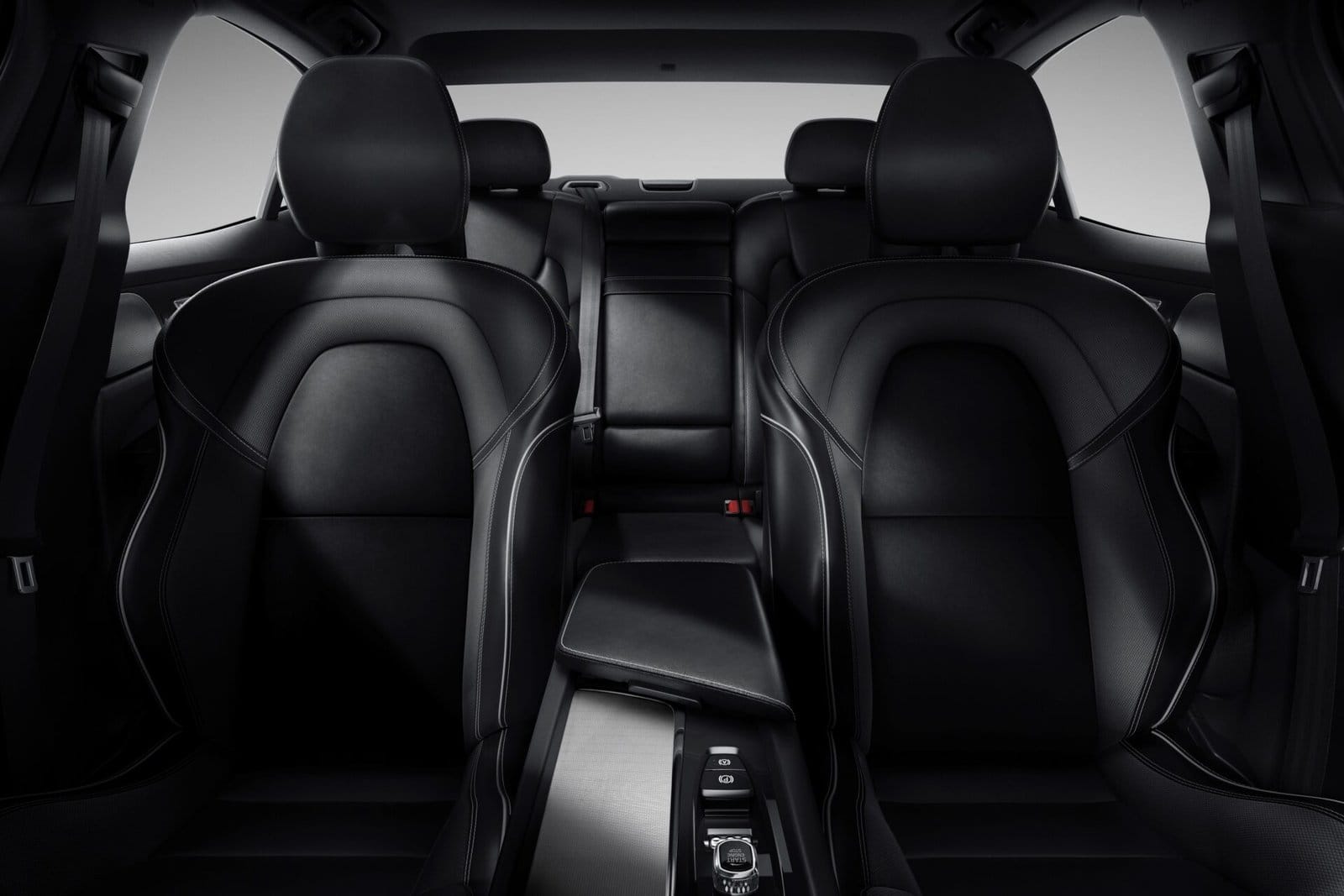 volvo s60 recharge electric vehicle interior black leather seats