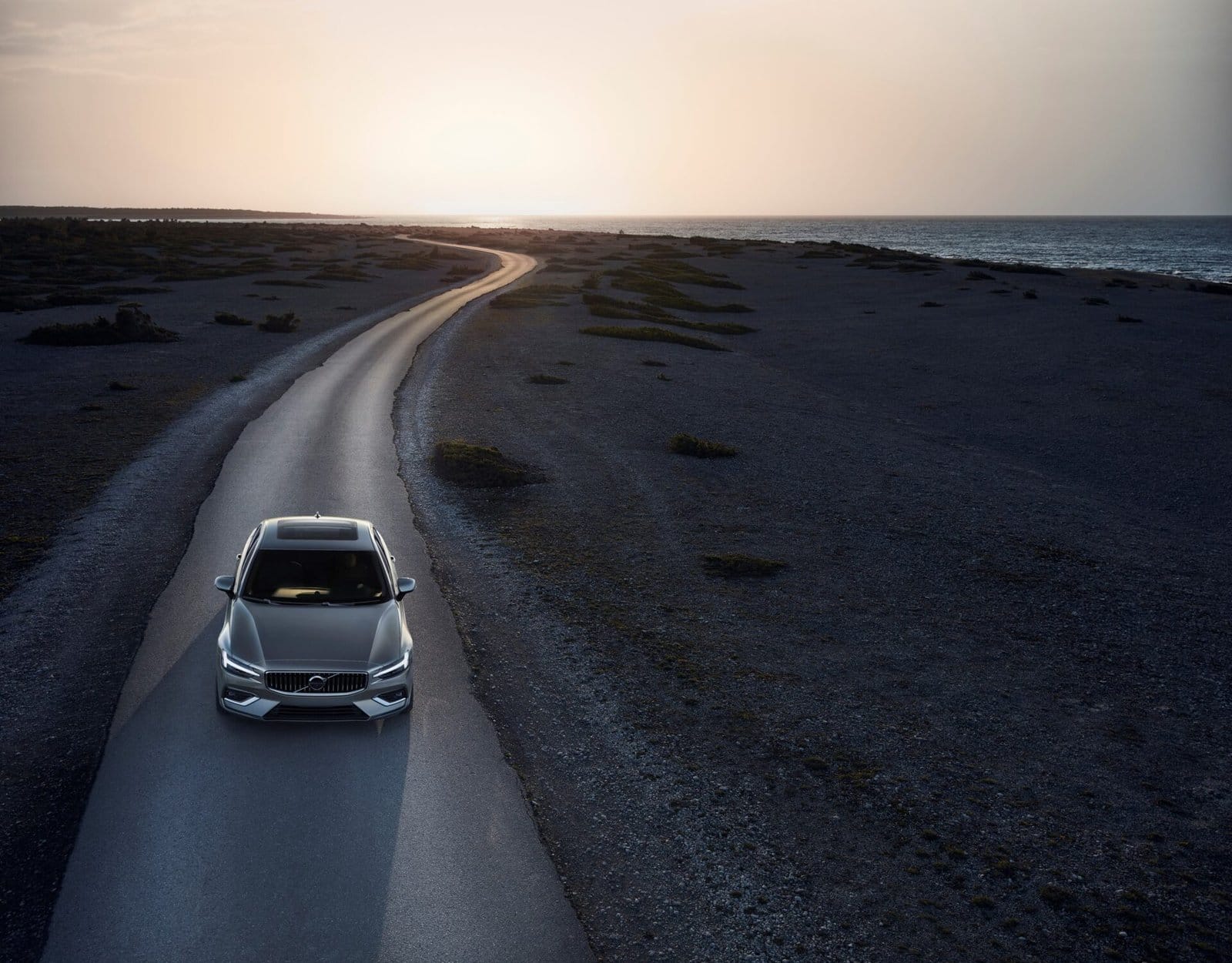 volvo s60 recharge electric vehicle sunset drive