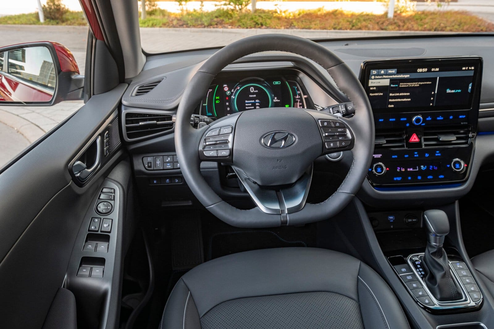 hyundai ioniq electric vehicle dashboard controls