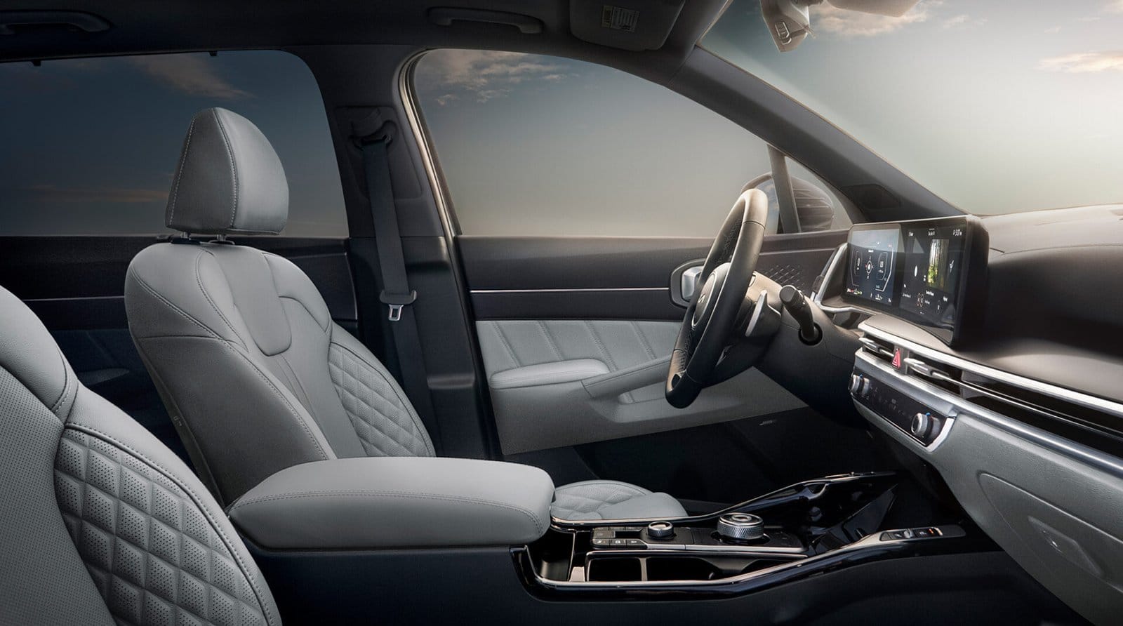 kia sorento phev electric vehicle front cabin