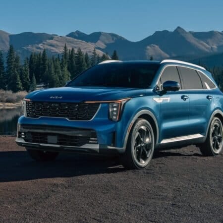 kia sorento phev electric vehicle mountain lake