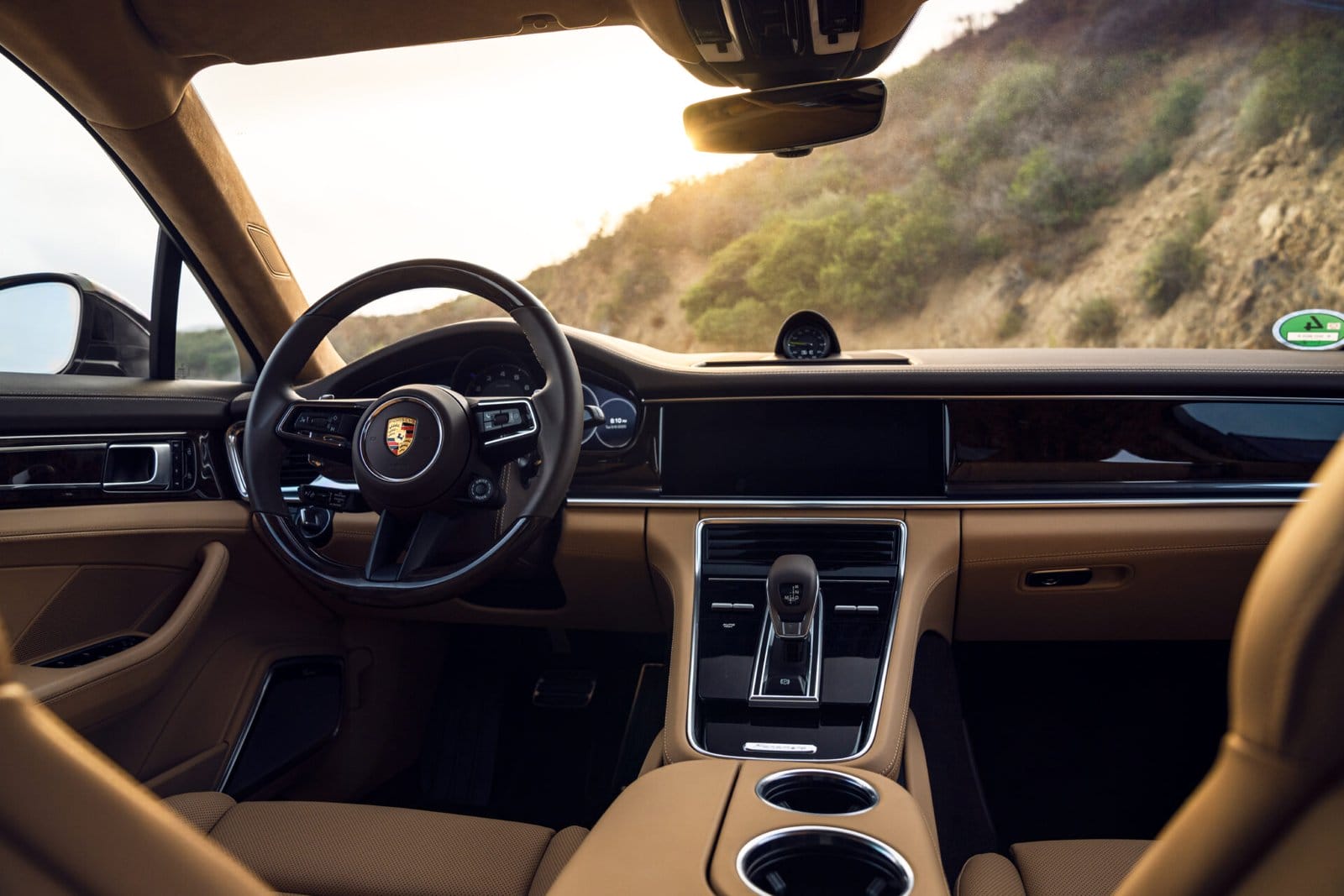 porsche panamera e hybrid electric vehicle dashboard view