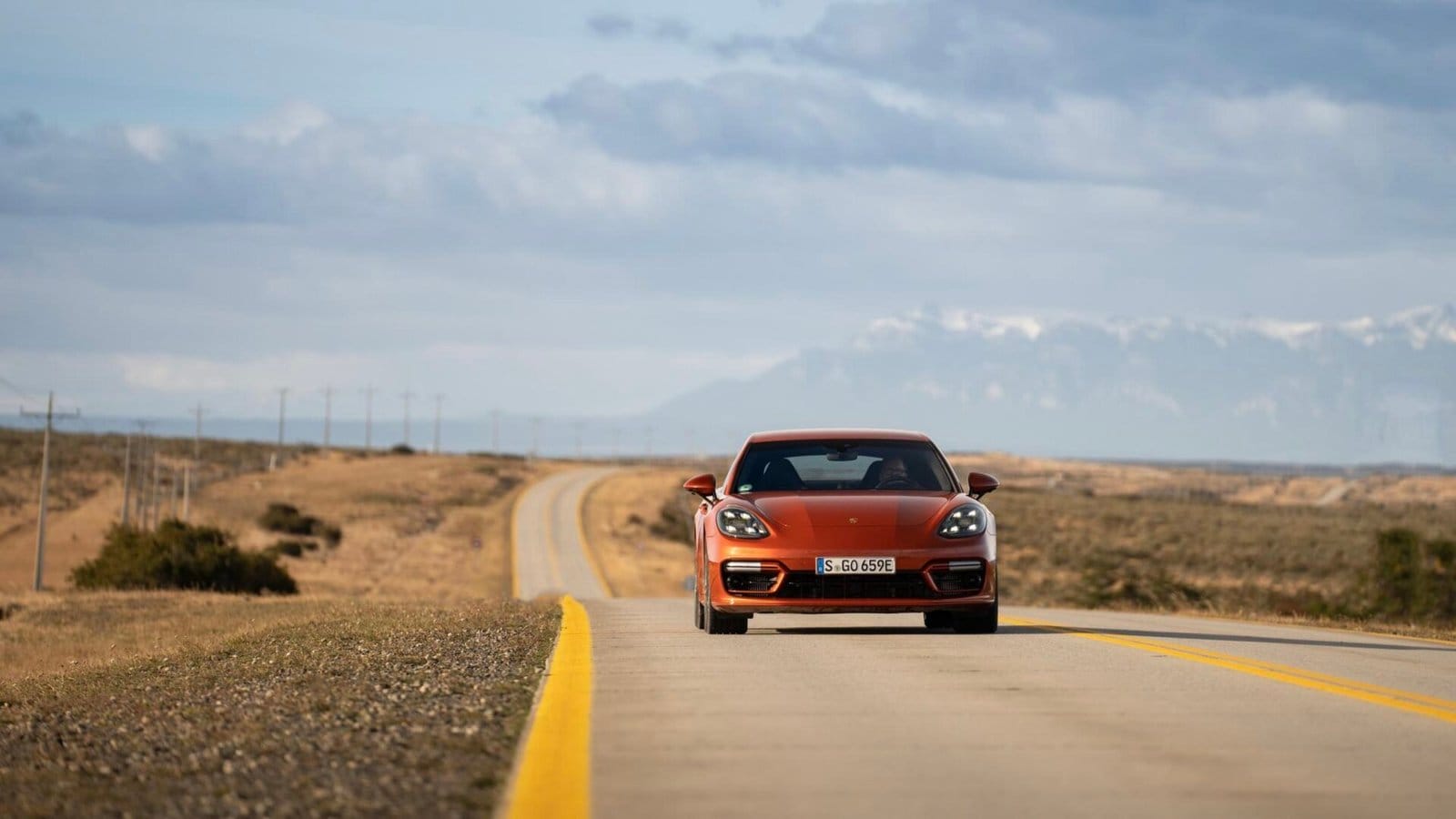 porsche panamera e hybrid electric vehicle open road