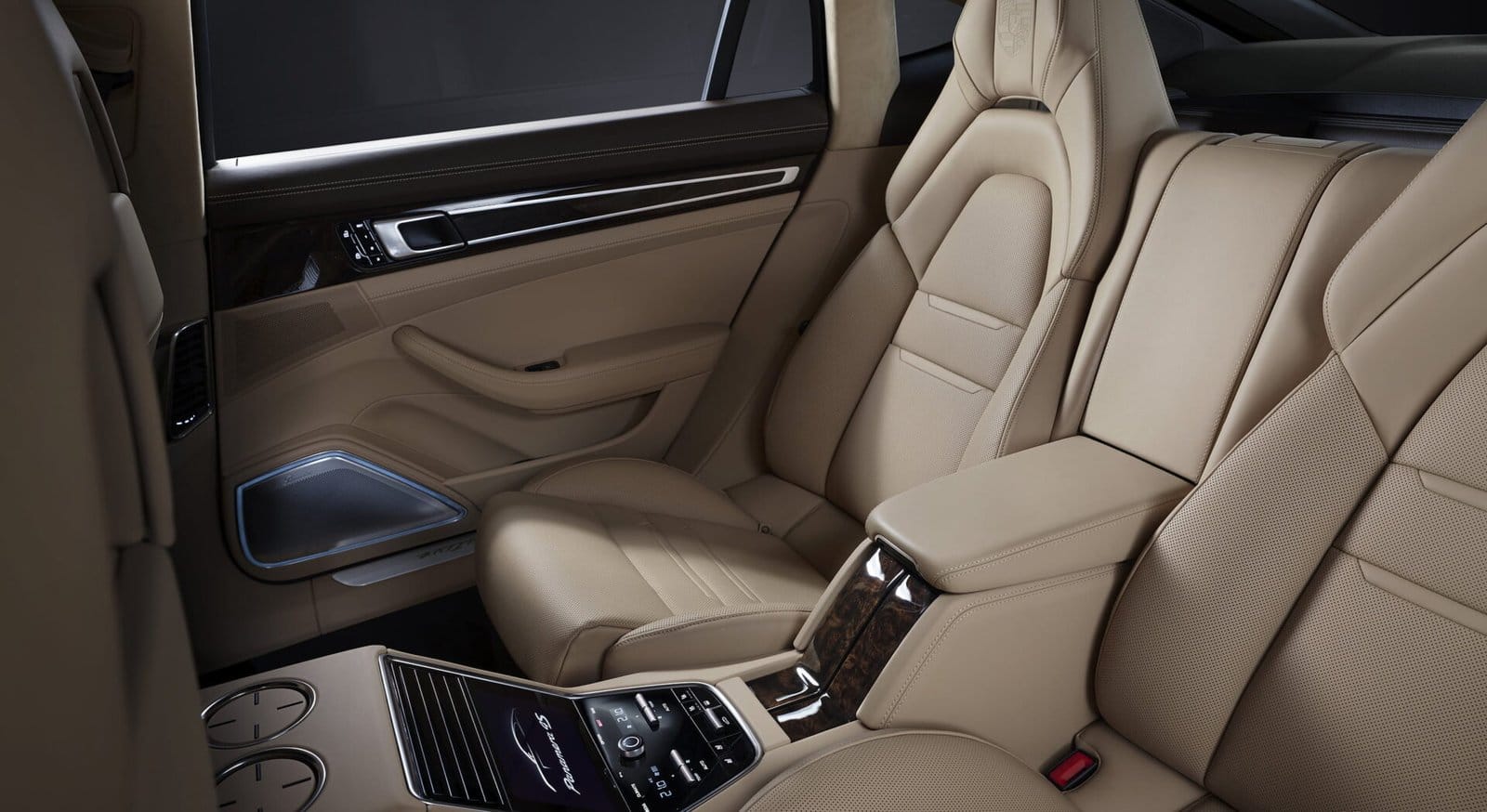 porsche panamera e hybrid electric vehicle rear console