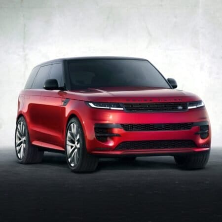 front view red land rover range rover sport PHEV