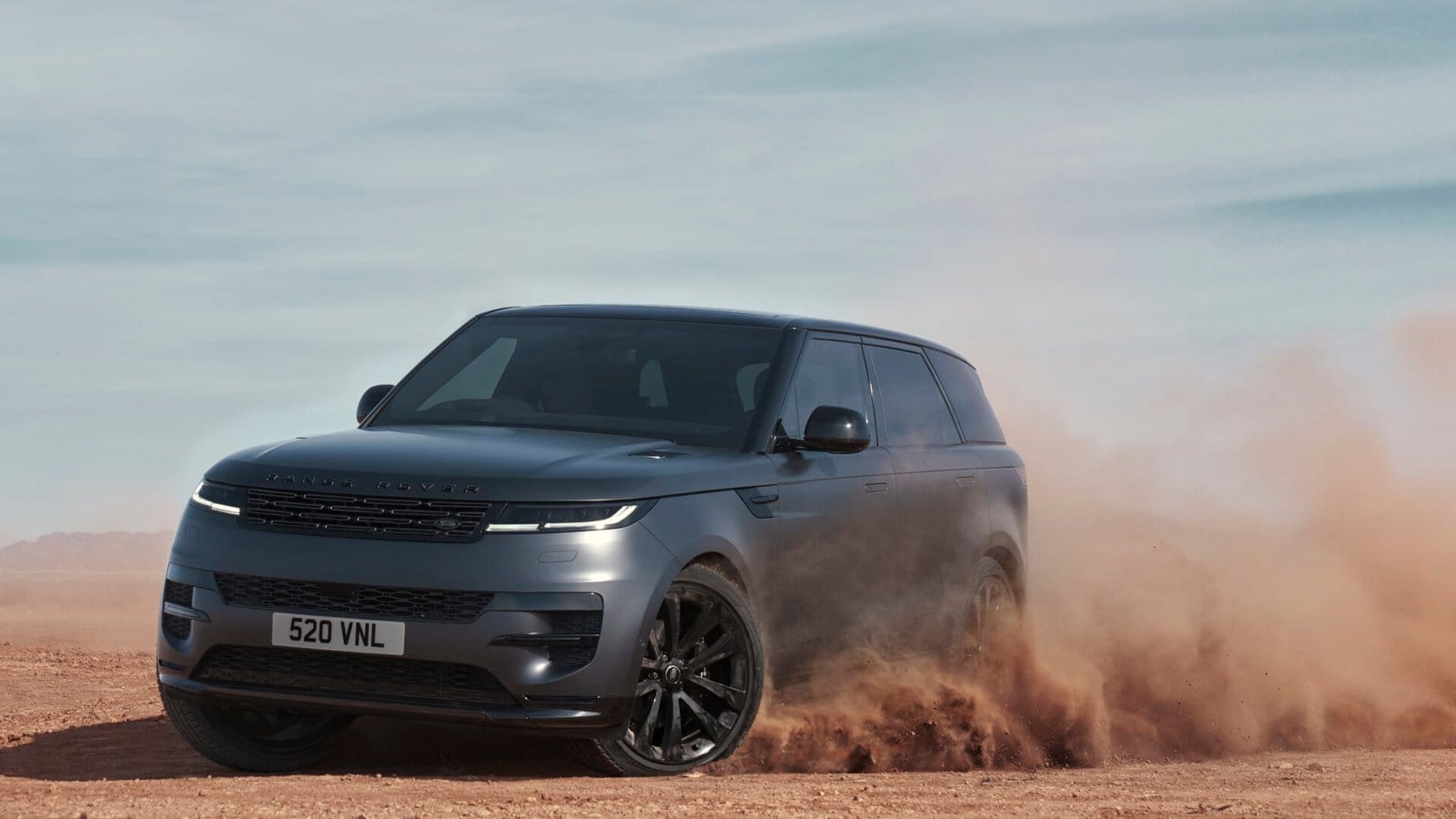 land rover range rover sport PHEV dusty terrain