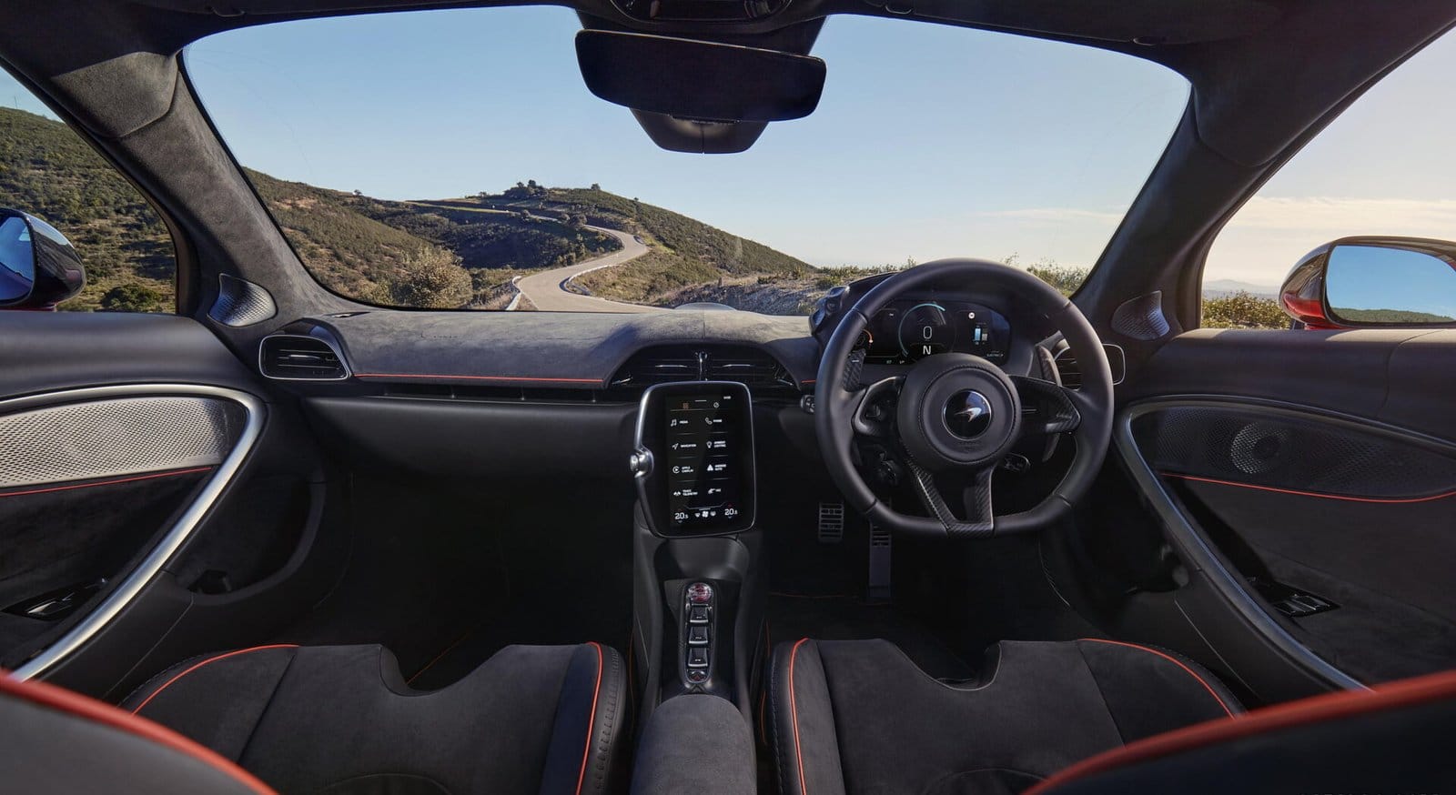 mclaren artura electric vehicle dashboard view