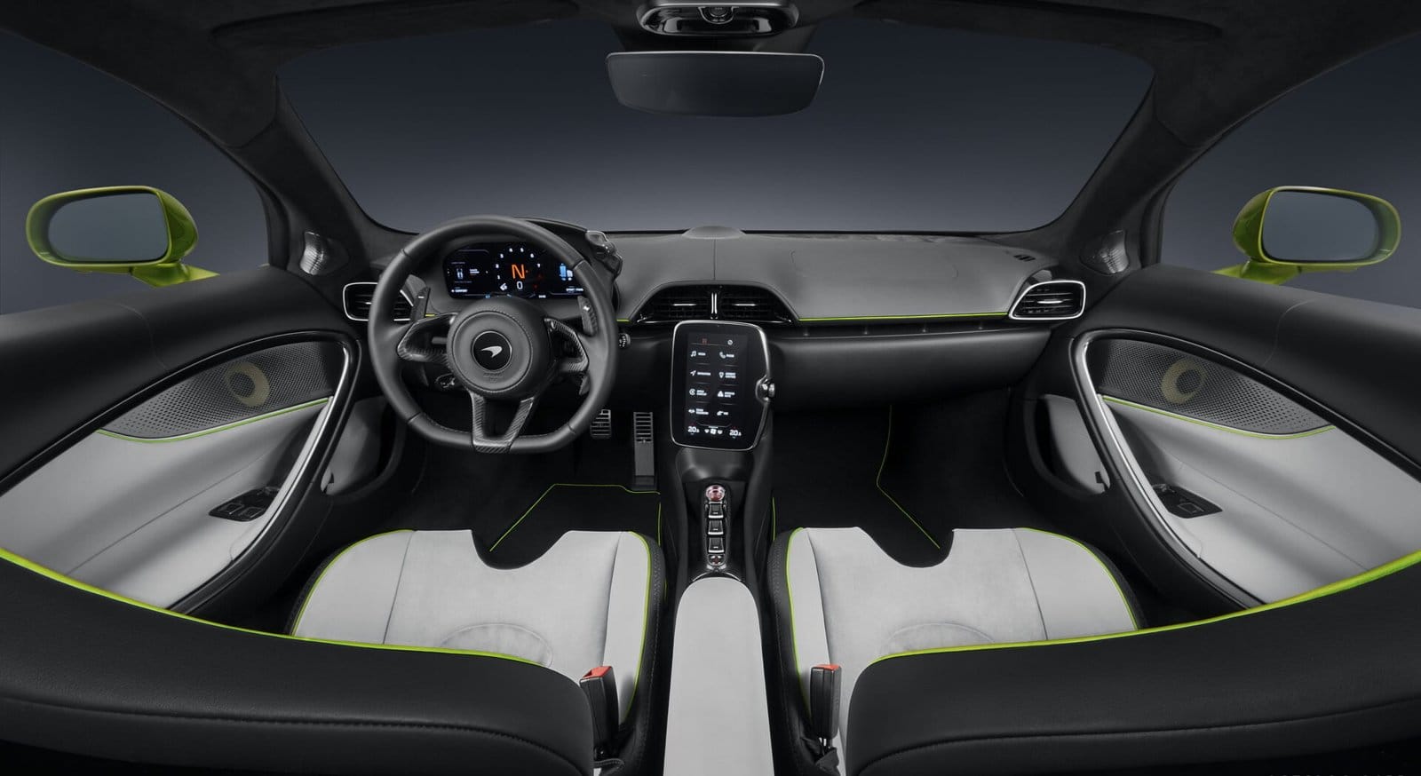 mclaren artura electric vehicle interior detailed dashboard