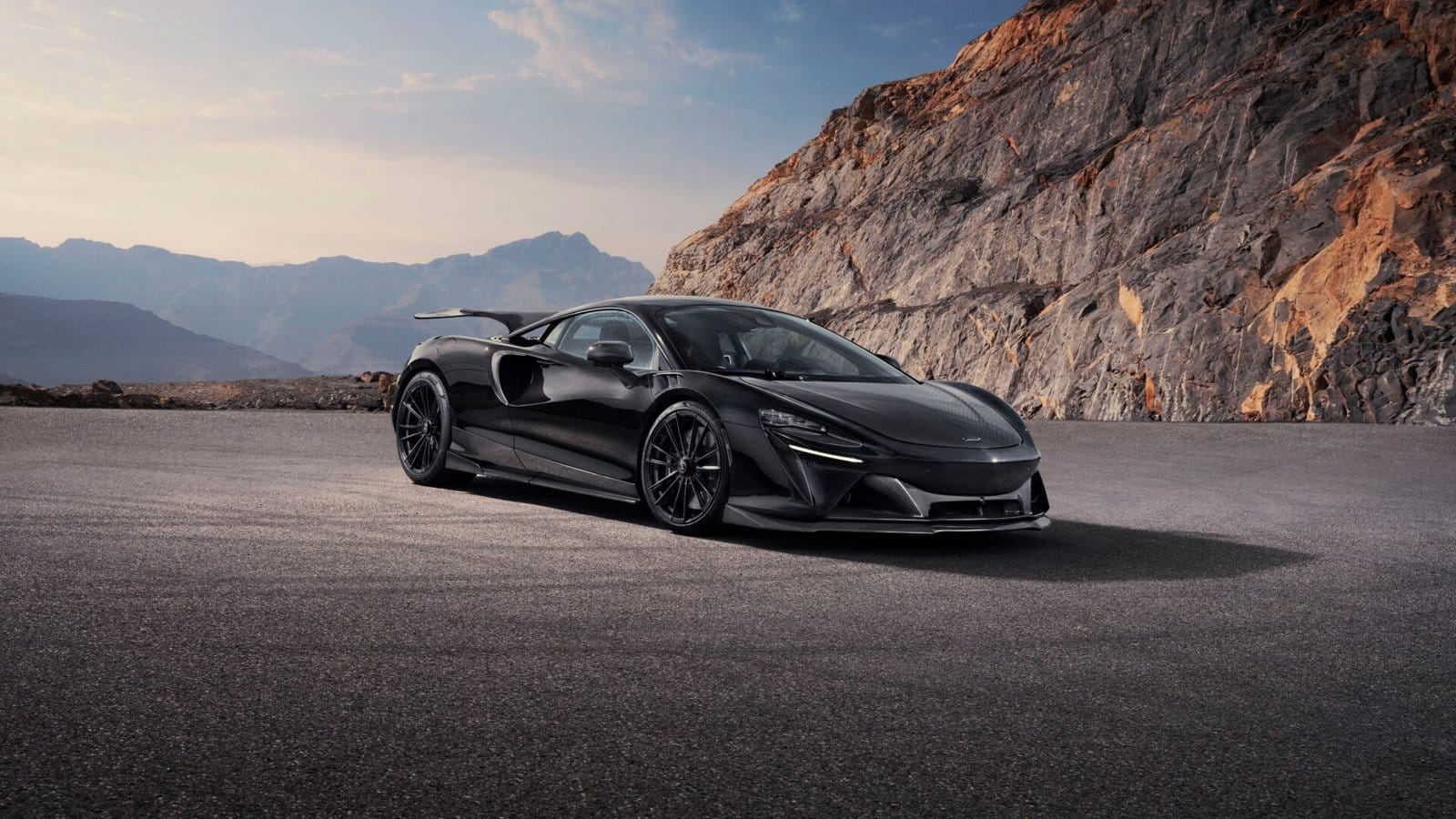 mclaren artura electric vehicle mountain drive