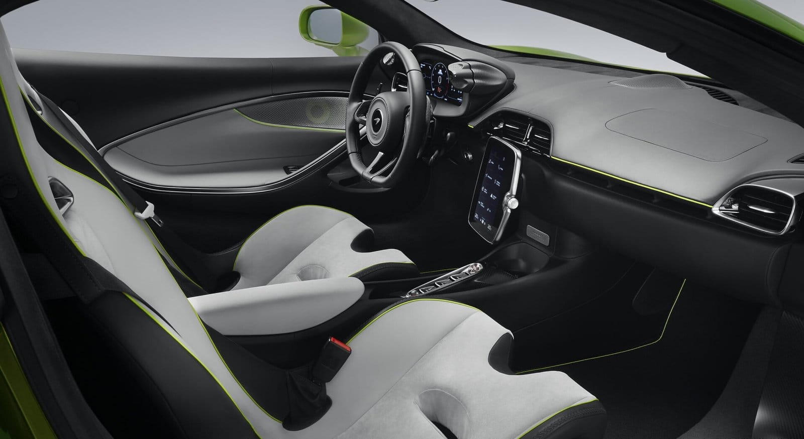mclaren artura electric vehicle passenger side interior