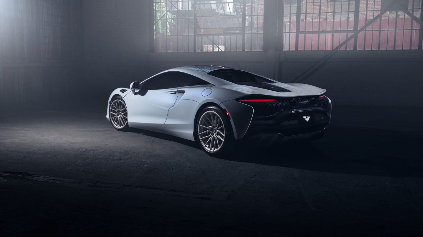mclaren artura electric vehicle rear studio lighting