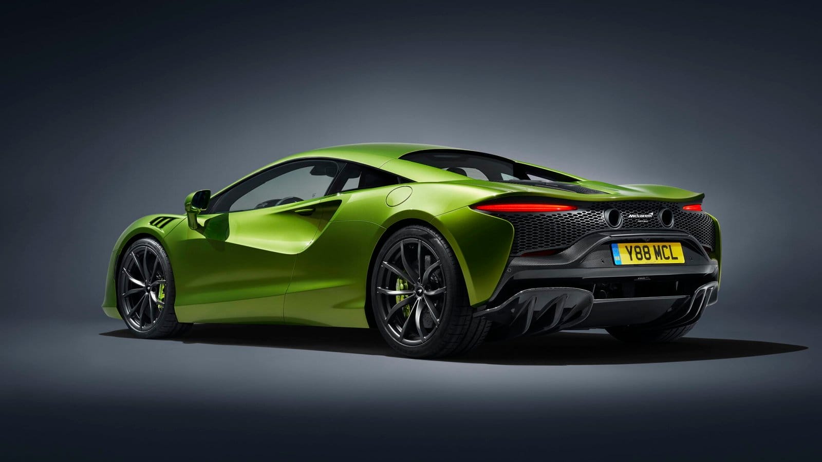mclaren artura electric vehicle rear view
