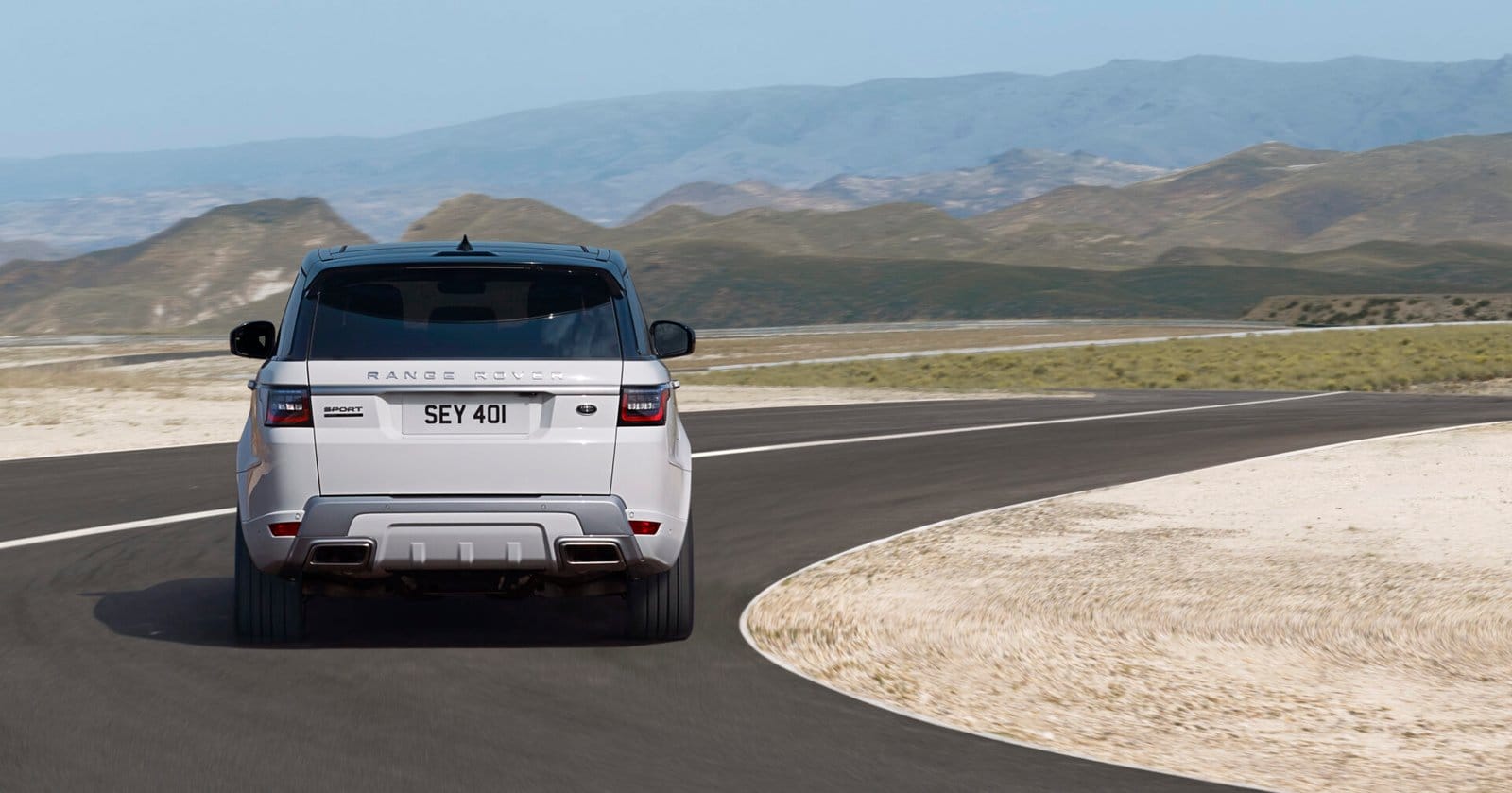 rear view land rover range rover sport PHEV