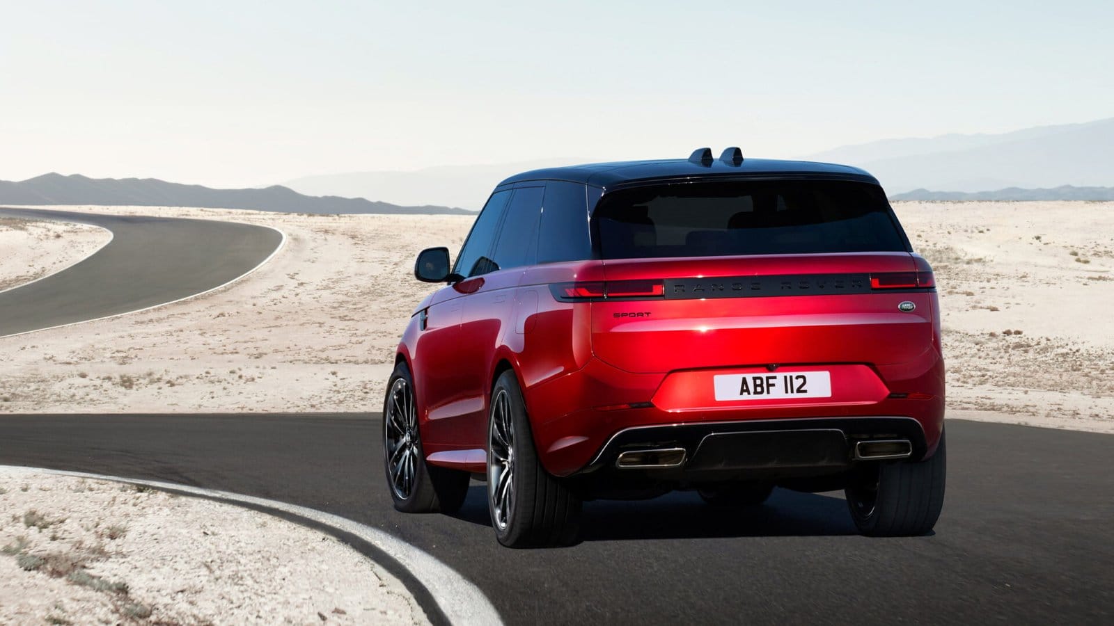 red PHEV land rover range rover sport
