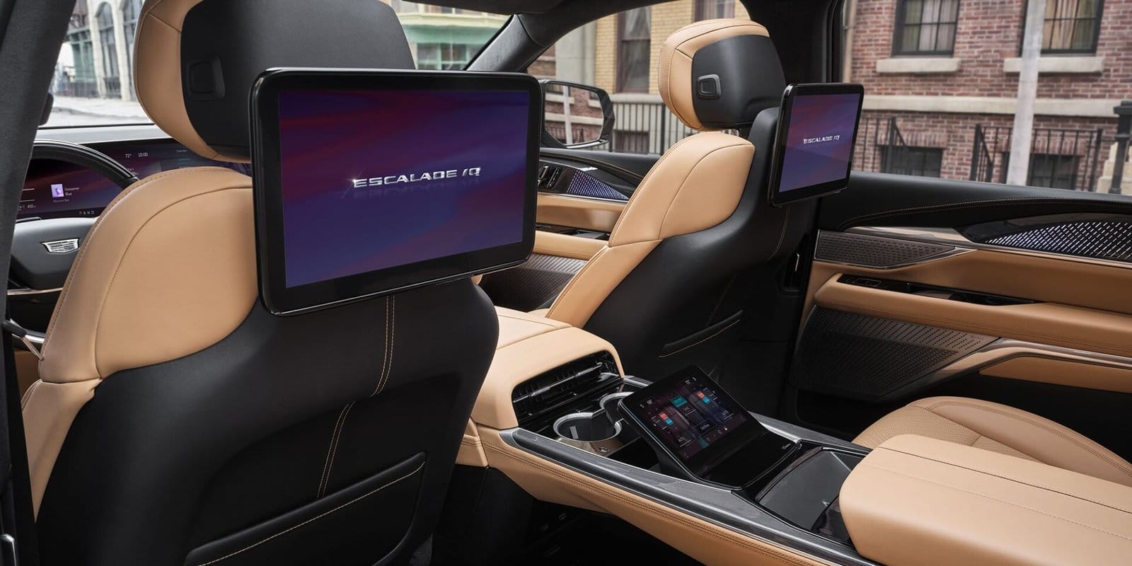 cadillac escalade iq electric suv rear entertainment